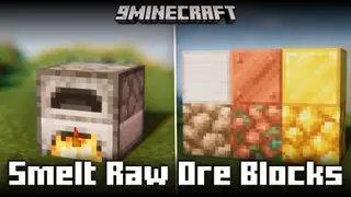 Smelt Raw Ore Blocks Mod (26.2, 1.20.1) – Smelt Ore Blocks to Save Space