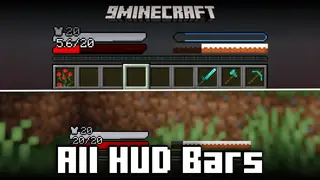 All HUD Bars Mod (1.21.11, 1.20.1) – Makes HUD Elements In Bar Form