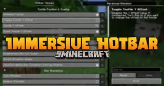 Immersive Hotbar Mod (26.2, 1.20.1) – Animated Item Interactions