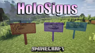 HoloSigns Mod (26.1.2, 1.21.1) – Makes Sign Backgrounds Completely Invisible