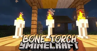 Bone Torch Mod (26.2, 1.20.1) – What If We Use Bones for Torches?