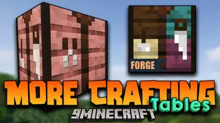 More Crafting Tables Mod (1.21.11, 1.20.1) – Made from All Types of Wood