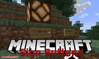 Sign Button Mod (26.2, 1.20.1) – Combination of a Sign and a Button
