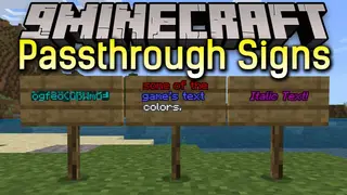Passthrough Signs Mod (26.1.2, 1.20.1) – Right-Click Through Wall Signs