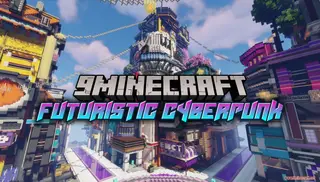Futuristic Cyberpunk Spawn Map (26.2, 1.20.1) – Wake Up in a Massive Cyberpunk Metropolis