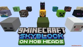 Skyblock on Mob Heads Map (26.2, 1.20.1) – Survive the Void Atop Giant Monster Heads
