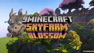 SkyFarm Blossom Map (26.2, 1.20.1) – Serene Sky Farm Among Cherry Blossoms