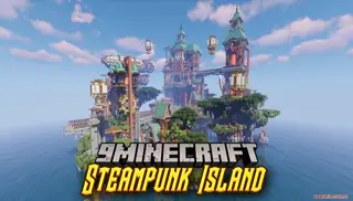 Steampunk Island Map (26.2, 1.20.1) – A Floating Mechanical City