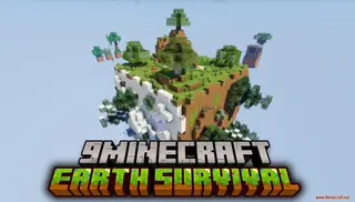 Minecraft Earth Survival Map (26.2, 1.20.1) – Floating Cube Planet