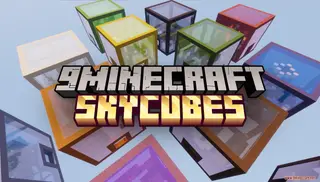 Skycubes Map (26.2, 1.20.1) – Survive 12 Floating Biomes to Reach the End
