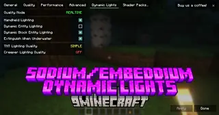 Sodium/Embeddium Dynamic Lights Mod (1.21.5, 1.20.1) – Dynamic Lighting Effects