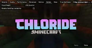 Chloride Mod (26.2, 1.20.1) – Customize FPS, Fog, Overlays And More