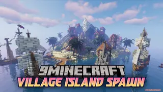 Village Island Spawn Map (26.2, 1.20.1) – A peaceful Start