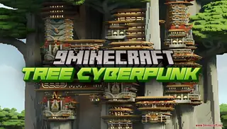 Tree Cyberpunk Map (26.2, 1.20.1) – A Green Metropolis