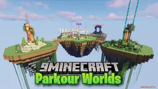 Parkour Worlds Map (26.2, 1.20.1) – Floating Challenge Isles