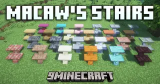 Macaw's Stairs Mod (26.2, 1.20.1) – Stylish Railings And More
