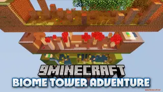 Biome Tower Adventure Map (26.2, 1.20.1) – Race Down, Conquer All!