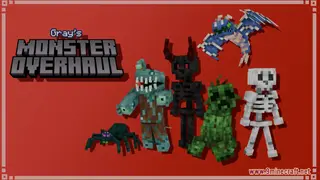 Gray's Monster Overhaul Resource Pack (1.21.11, 1.21.1) – Scary Creatures For Your Combat
