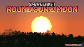 Round Sun & Moon Resource Pack – Realistic Round Skies for Vanilla Worlds (1.21.11, 1.21.1)