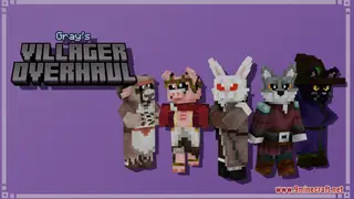 Gray's Villager Overhaul Resource Pack (1.21.11, 1.21.1) – Transforming Villagers' Custom