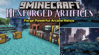 Hexforged Artifices Mod (1.21.1) – Automate Your Base with Glowing Magic
