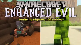 Enhanced Evil Resource Pack (1.21.11, 1.20.1) – Creepier Monsters and Unique