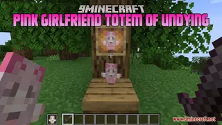 Pink Girlfriend Totem of Undying Resource Pack (1.21.11, 1.21.1) – A Cute And Bright Figure