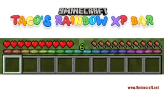 Taco's Rainbow XP Bar Resource Pack (26.1.2, 1.20.1) – Texture Pack
