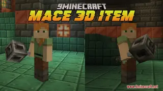 Mace 3D Item Resource Pack (1.21.11, 1.21.1) – Chunky 3D Weapon Models