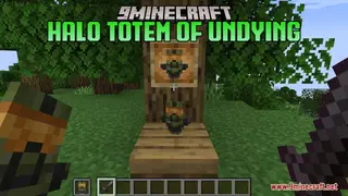 Halo Totem of Undying Resource Pack (1.21.11, 1.21.1) – A Sleek Sci-fi Design