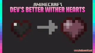 Dev's Better Wither Hearts Resource Pack (1.21.11, 1.21.1) – New Appearance For Hearts