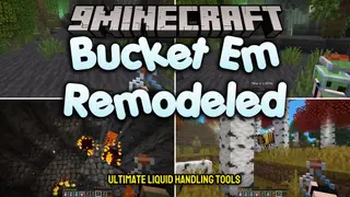 Bucket Em Remodeled Resource Pack (1.21.11, 1.21.1) – Lifelike 3D Mobs