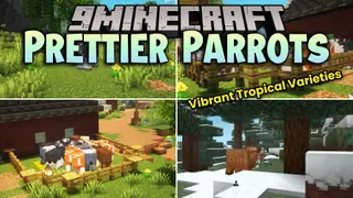 Prettier Parrots Resource Pack (1.21.11, 1.21.1) – Lifelike Tropical Birds