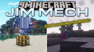 Jim Mech Mod (1.20.1) – Pilot a Flying Mech Suit to Carry Blocks and Fight Mobs