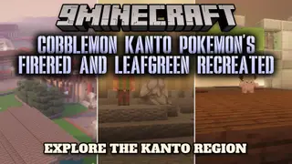 Cobblemon Kanto Pokemon's FireRed and LeafGreen Recreated Map (26.2, 1.20.1)