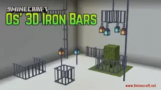 Os' 3D Iron Bars Resource Pack (26.1.2, 1.20.1) – Texture Pack