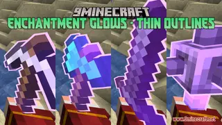 Enchantment Glows Thin Outlines Resource Pack (26.1.2) – Sleek Glowing Magic Outlines