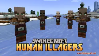 Human Illagers Resource Pack (1.20.1) – Realistic Human Bandits Instead of Gray