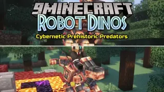 Robot Dinos Mod (1.21.1) – Build and Ride Custom Mechanical Dinosaur Mounts