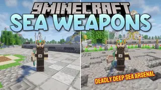 Sea Weapons Mod (1.21.11) – Smash Hostile Mobs with Heavy Ocean Weapons