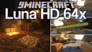 Luna HD 64x Resource Pack (1.21.5, 1.20.1) – Modern Realism with Detailed 3D