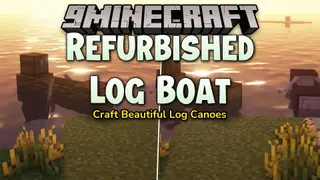 Refurbished Log Boat Resource Pack (1.21.11, 1.21.1) – Rustic Hollowed Out Tree