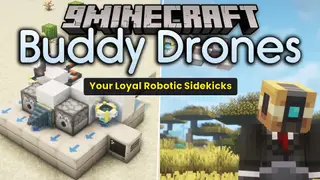 Buddy Drones Mod (1.21.1) – Build a Custom Flying Companion to Fight and Mine