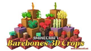 Barebones 3D Crops Resource Pack (26.1.2, 1.20.1) – Texture Pack