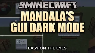Mandala's GUI Dark Mode 9minecraft Resource Pack (26.2) – Eye-Soothing Dark Mode Menus