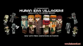 Human Era: Villagers & Illagers X Fresh Animations Resource Pack (26.2, 1.20.1) – Texture Pack