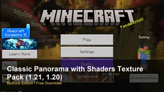 Classic Panorama with Shaders Texture Pack (1.21, 1.20) – Stunning Cinematic Retro Visuals