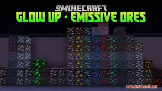 Glow Up – Emissive Ores Resource Pack (1.21.1, 1.20.1) – Makes Modded Ores Glow Brightly