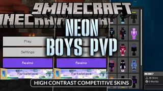 Neon Boys Pvp Skin Pack (1.21) – High Contrast Competitive Skins