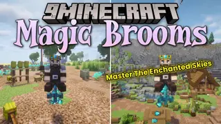 Magic Brooms Mod (26.2, 1.20.1) – Soar Across Your World on Custom Magic Brooms